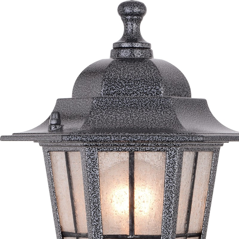 VAXCEL York Textured Pewter Motion Sensor Dusk to Dawn Traditional
