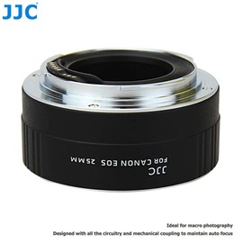 JJC Autofokus Zwischenringe (AF) mit TTL-Belichtung für Makrofotographie 25mm (Passen für Canon EOS EF/EF-S Mount Kameras)