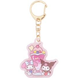 Tees Factory Sanrio Characters UV Changing Key Holder, Strawberry Parfait, Approx. H 2.0 x W 2.0 x D 0.1 inches (50 x 50 x 3 mm), SR-5546334IG