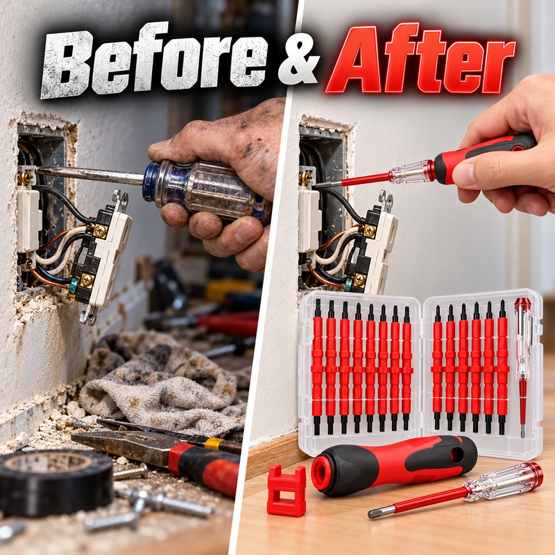 31-in-1 Insulated Screwdriver Kit – Interchangeable Bits with Magnetizer/Demagnetizer and