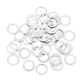 sourcing map M4 304 Stainless Steel Flat Washers, 50pcs 4x6x0.1mm Ultra Thin Flat Spacers for Screw Bolt, Electronic Repair, Automotive