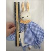 Cloud Island Bunny Baby Security Blanket Blue Check Infant Plush