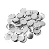 100 Sets Pin Back Button Parts Round Shape Metal Back