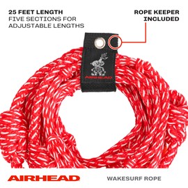 AIRHEAD Wakesurf Rope, 5 Sections, 25-Feet