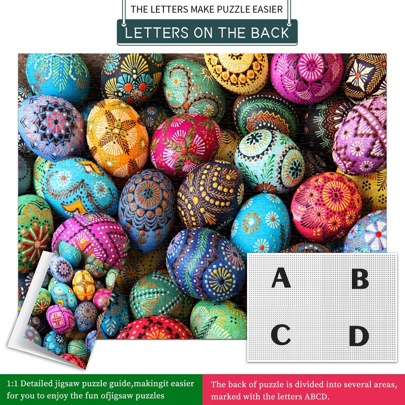 HUADADA Puzzles for Adults 1000 Piece-Easter Egg-1000 Piece Puzzles for