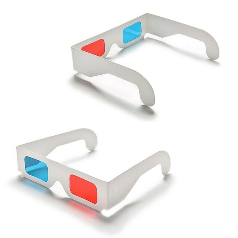 SELECOCO 20pcs 3D Glasses Red Blue Glasses Watching Movie TV