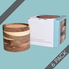 Acacia Wood Coasters for Drinks, 4.13 Inch, Set of 6,