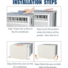 25''Wx 17''Hx 3.5'' Indoor Air Conditioner Cover for Inside Window, 3 Layers AC Cover for Inside, Indoor Window AC Unit Insulation Cover for Winter - Color: 21''Wx 15''Hx 3.5''D