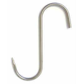 Pack of 10 Butcher's S-Hooks, Hooks, Grocery Hook Hook Butcher Hook Stainless Steel d4,0 x 100 mm Butcher Shop Butcher butcher shop pack of 10)