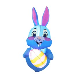 Easter Inflatable Bunny Large Bunny Ornament Party Decor 3.3ft Blowing up Yard Decorations for Theme Park Home Indoor/Outdoor