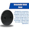 SEAFLO 4" - 8" Black Circular Non Slip Inspection Hatch