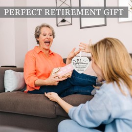 Funny Retirement Gifts for Women, 2025 Happy Retirement Gift Ideas, Retirement Presents Ceramic Heart Ornament for Colleagues, Teachers, Coworkers, Friends