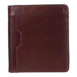 STARHIDE Brown Leather Wallet Men Slim Bifold, RFID Blocking Genuine Cowhide Leather Wallet, 10 cm x 11.4 cm, Card Holder with Coin Pocket