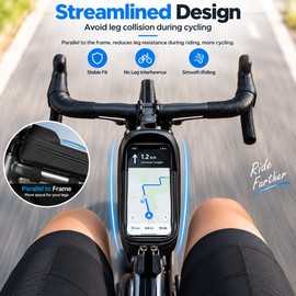 Bicycle Frame Bag for Phone & Essentials Storage – EVA Top Tube Cycling Pouch for Mountain Bikes, Daily Rides & Outdoor Cycling