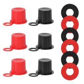 Battery Terminal Covers 6PCS Car Battery Top Post Cap with Shim Vehicle Battery Terminal Insulator Protector for Automotive, RV and Boat
