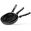 Alpine Cuisine Fry Pan Aluminum 3pc Nonstick Coating, High-Quality Frying