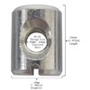 (50) Cross Dowels/Barrel Nuts - 10-24 12mm X 10mm Zinc-Plated
