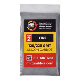 1lb of MJR Tumblers Premium 120/220 Fine Silicon Carbide Rock Polishing Grit for Step/Stage 2, MJR Tumblers is a Disabled and Veteran Owned Company Proudly Located in USA