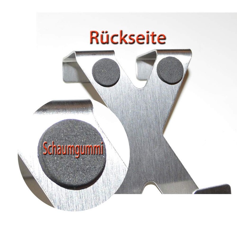 all-around24® 4 x Door Hooks in X-Shape Stainless Steel Towel