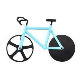 Pizza Cutter, Bicycle Pizza Cutter Wheels Dual Stainless Steel Super Sharp Blades Slicer with Non-Stick Coating