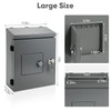 Mailbox with Combination Key Box, Wall Mounted Metal Mailbox, Outdoor