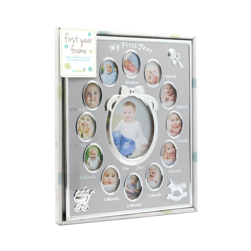 tiny ideas Baby's My First Year Picture Frame, Classic Baby