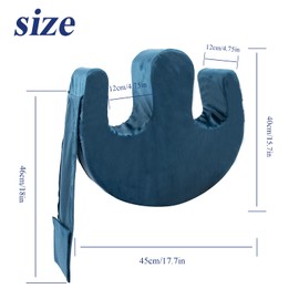 JFRHUDS Patient Turning Pillow, U-Shaped Velvet Design with Handle Hole, Nursing Care Aid for Bedridden, Elderly, Paralyzed
