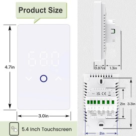 MAXKOSKO WiFi Smart Thermostat for Electric Floor Warming System