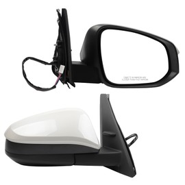 Dasbecan Right Side Mirror White Compatible with 2014-2023 Toyota 4Runner Heated Power Adjustment Door Passenger Mirror Rear View Assembly 5PINS# 8791035B90-PFM TO1321313