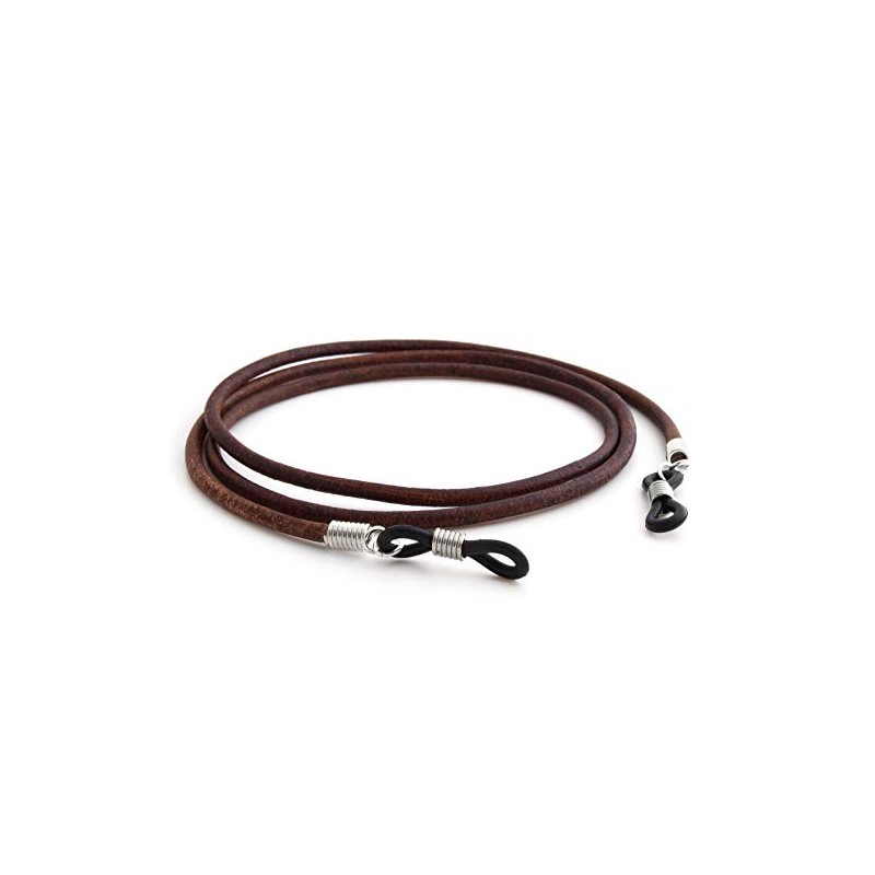 GAWK Eyewear 100% Genuine Leather Glasses Cord Spectacle Lanyard (Brown)