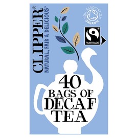 Clipper Organic Everyday Decaf Tea Bags | Natural, Unbleached, Plant-Based Biodegradable & Non GM Black Tea Bags | Eco Conscious, Organically Grown & Fair Trade Tea (40 Teabags)
