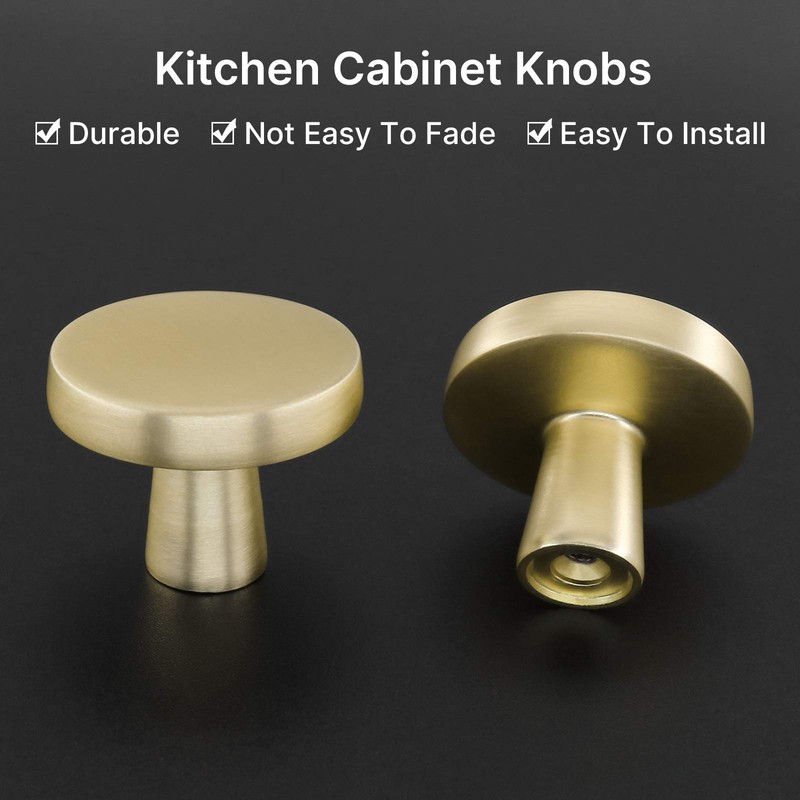 goldenwarm Gold Drawer Knobs Kitchen Cabinet Knobs,15 Pack - Cabinet