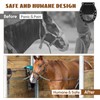 Zhengmy 4 Set Tie Ring for Horses Solid Steel with