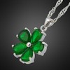 RIZILIA Blossom Pendant with 18" Chain & Pear Cut CZ