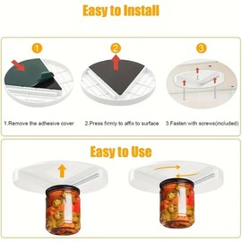 The Grip Jar Lid Opener, Under Cabinet Jar Opener for Weak Hands & Seniors with Arthritis - Opens Any Size Type of Lid Effortlessly, Compact and Efficient Design Kitchen Gadget
