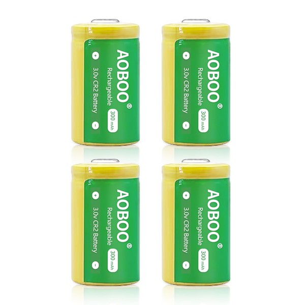 AOBOO Rechargeable Battery, 3V CR2 Battery, Household Battery Suitable for