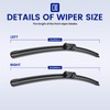 EMITHSUN® Windshield Wipers Replacement for Toyota Tundra Sequoia 2025 2024