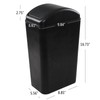 Readsky Cubo de Basura con Tapa Basculante 14 Litros, Negro