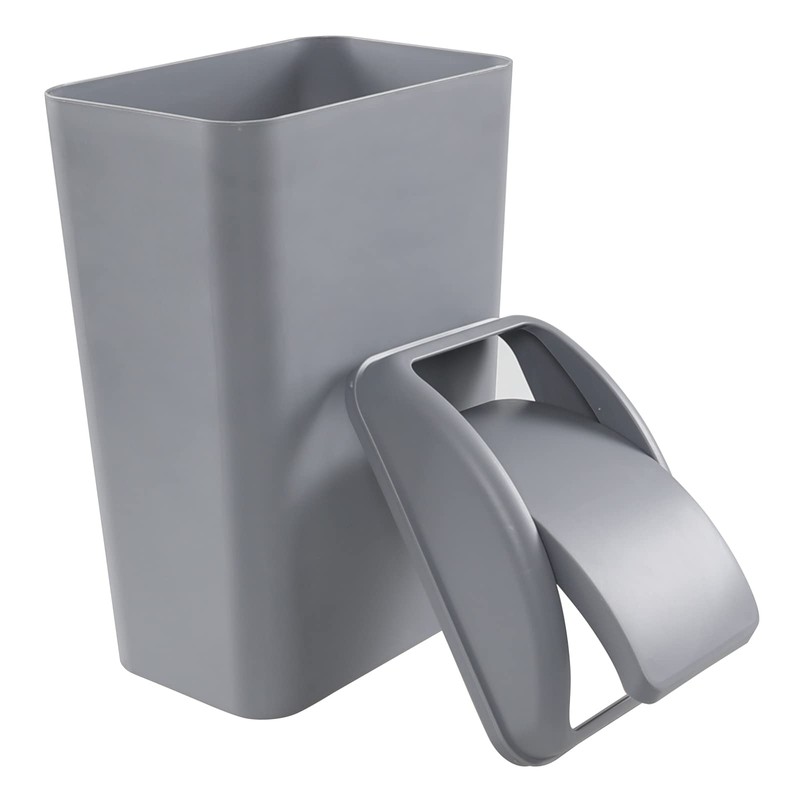 Vababa 1 Pack 3 Gallon Plastic Swing Top Trash Can,