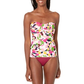 Anne Cole Women's Standard Twist Front Bandeaukini, Multi, Medium