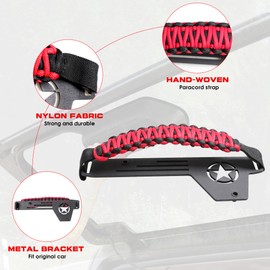 BESTAOO Rear Window Grab Handle for 2018-2024 2025 2026 Jeep Wrangler JL 4XE Accessories Assist Grip (Metal)