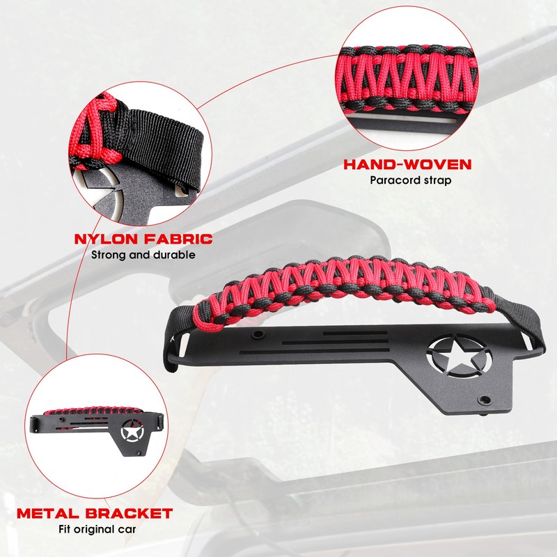 BESTAOO Rear Window Grab Handle for 2018-2024 2025 2026 Jeep