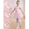 Comfyouth Ballet Leotard for Girls Toddler Shiny Ballet Dress Ruffle