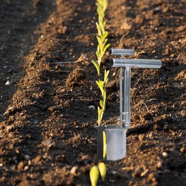 Bulb Planter Tool - Bulb Transplanter, Stainless Steel Handheld Planting Tool - Garden Transplanter - Soil Releasing Seed Bulb Transplanter - Planting Bulbs for Seeds, Plants & Fruit Trees