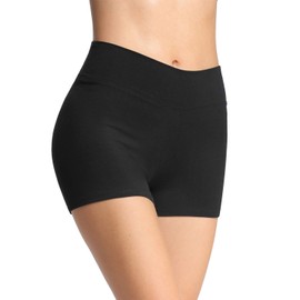 4How Women's Sports Shorts, Trunks, Fitness Shorts, Yoga Shorts, Hotpants - Black X2, size: m