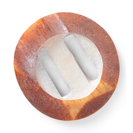 Schöneberger Trachten Couture Original Horn Buttons, Brown Lederhosen Buttons - DIY 2-Hole Costume Buttons 21 mm - 4x/8x/12x - Div Colours (Havanna Brown, 8x Buttons)