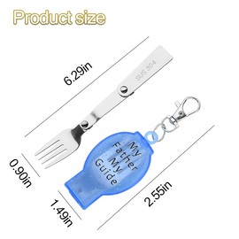 Papa Daddy Gifts from Daughter Son Birthday Father's Day Presents for Dad Outdoor Lover Gift Father Biking Fishing Person Present Folding Fork for Travel Adventure