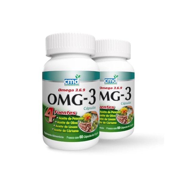 CMD - OMG-3 - Con Aceite de Pescado, Oliva, Linaza