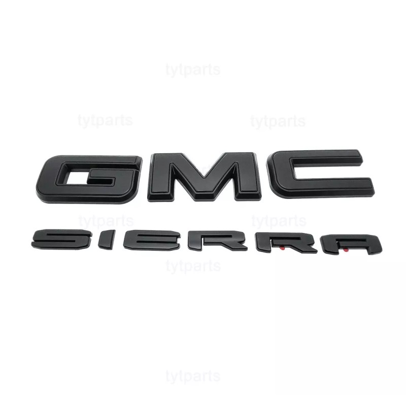 GMC Matte Front & Rear Emblem Overlay For 2019 -