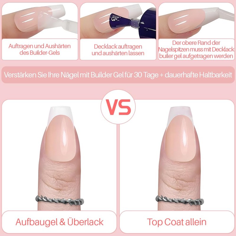 INTOBAS Pack of 160 Nude Square False Nails